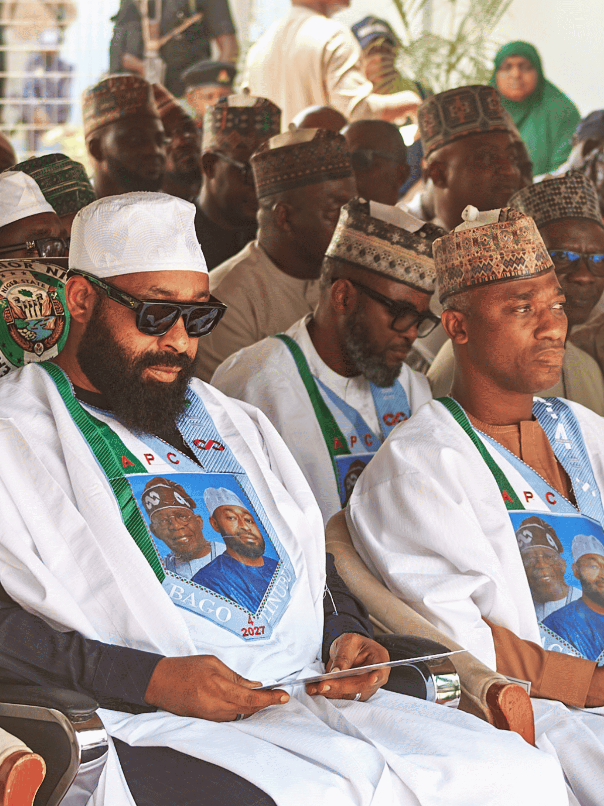 Governor and health workers in the field