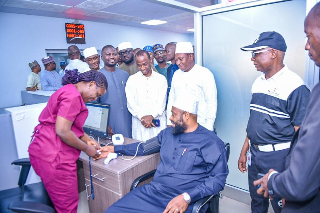 His Excellency the Governor inspecting a health facility in Niger State